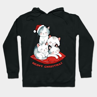 Meowy Christmas Kittens Hoodie